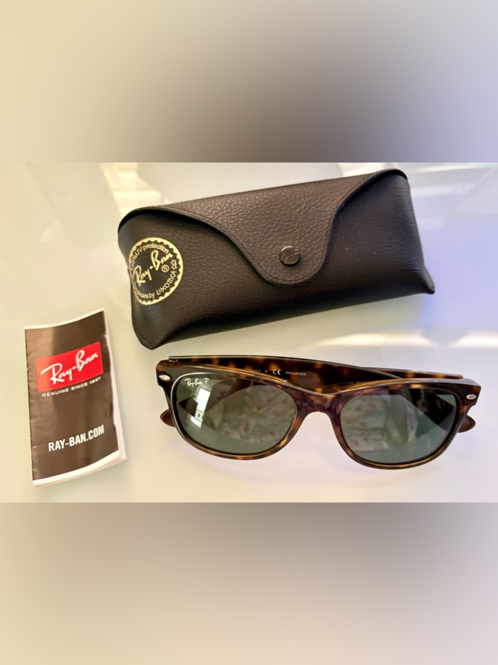 Ray-Ban Tortoiseshell Sunglasses with Black Case